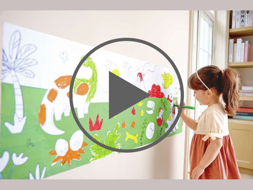 Rollo de Papel para Garabatos de Dinosaurios Rollo de Papel para Garabatos de Dinosaurios