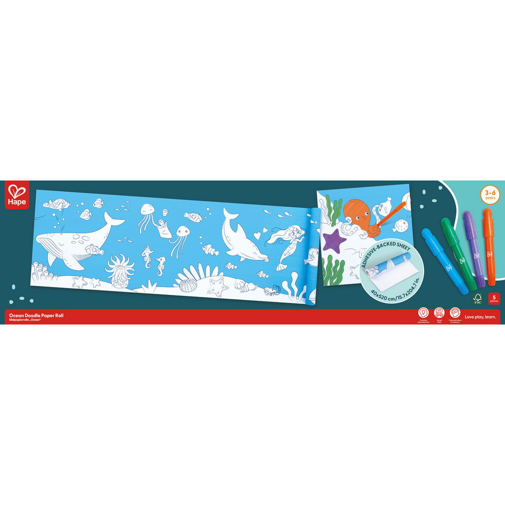 Rollo de Papel para Garabatos Oceánicos