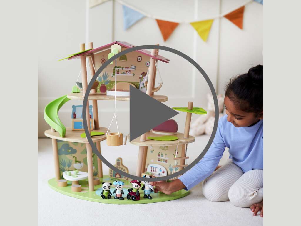 Casa de bambú de los osos pandas Casa de bambú de los osos pandas