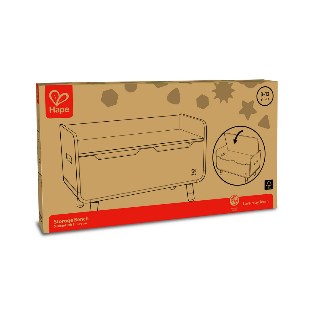 Baúl para juguetes 2 en 1 Baúl para juguetes 2 en 1