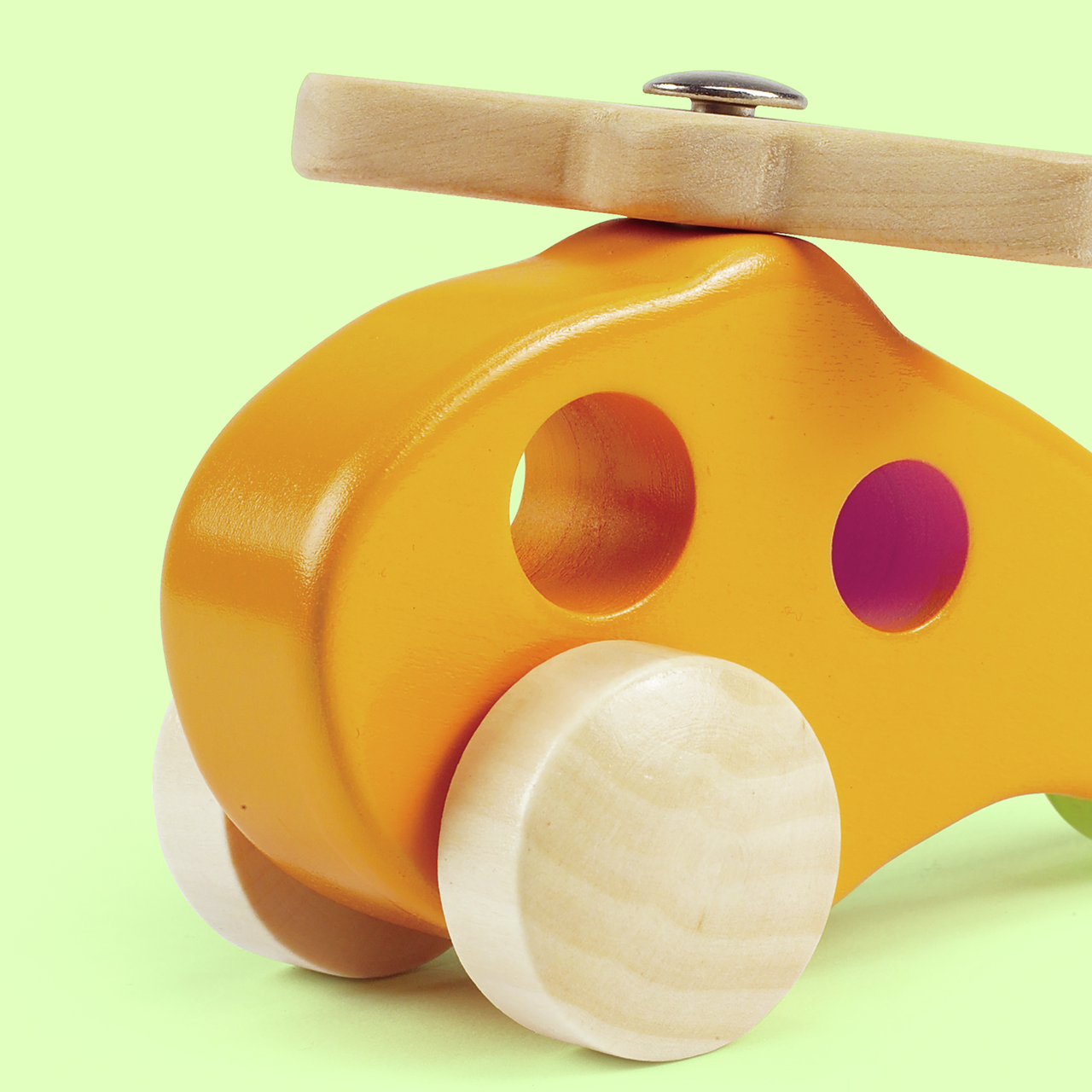 Mini Helicóptero de Madera Mini Helicóptero de Madera