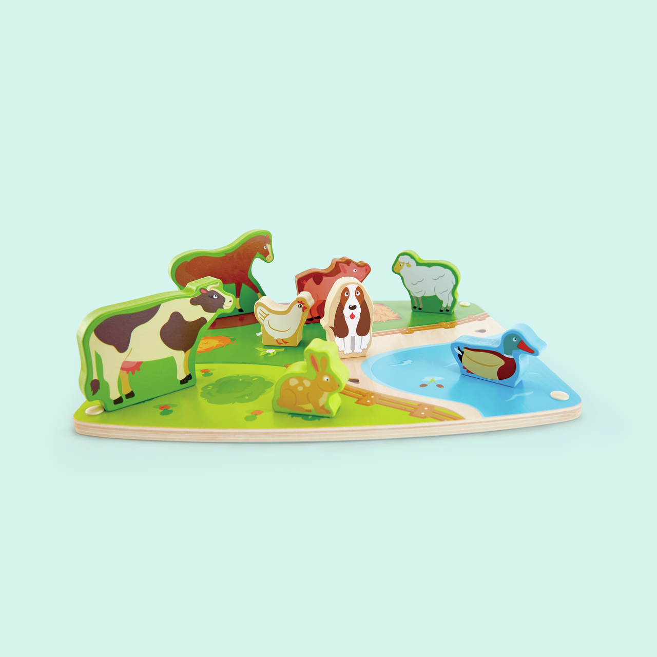 Puzle y Juego de Animales de Granja