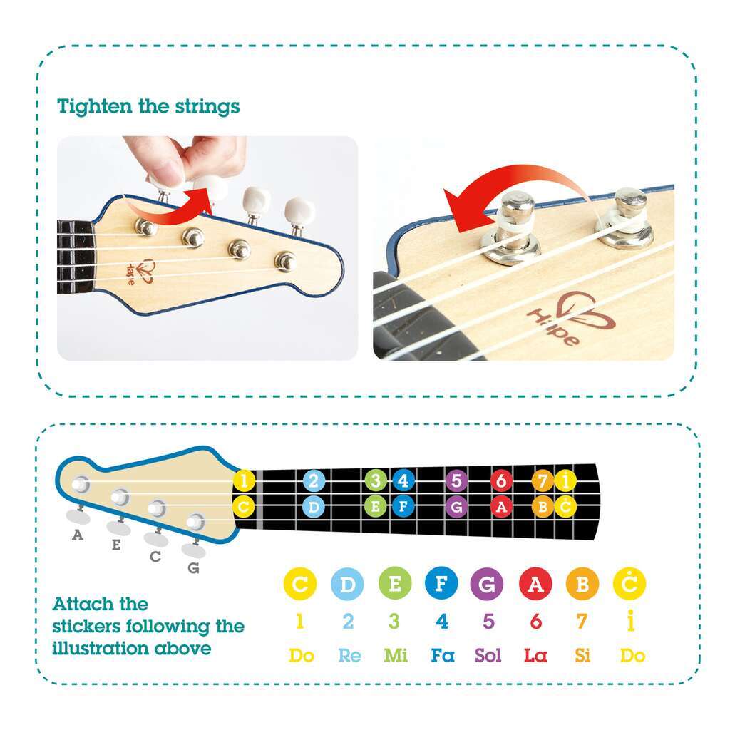 Aprende Ukelele con Luces - Azul Aprende Ukelele con Luces - Azul