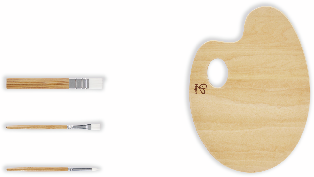 Kit artístico de pinceles y paleta Kit artístico de pinceles y paleta