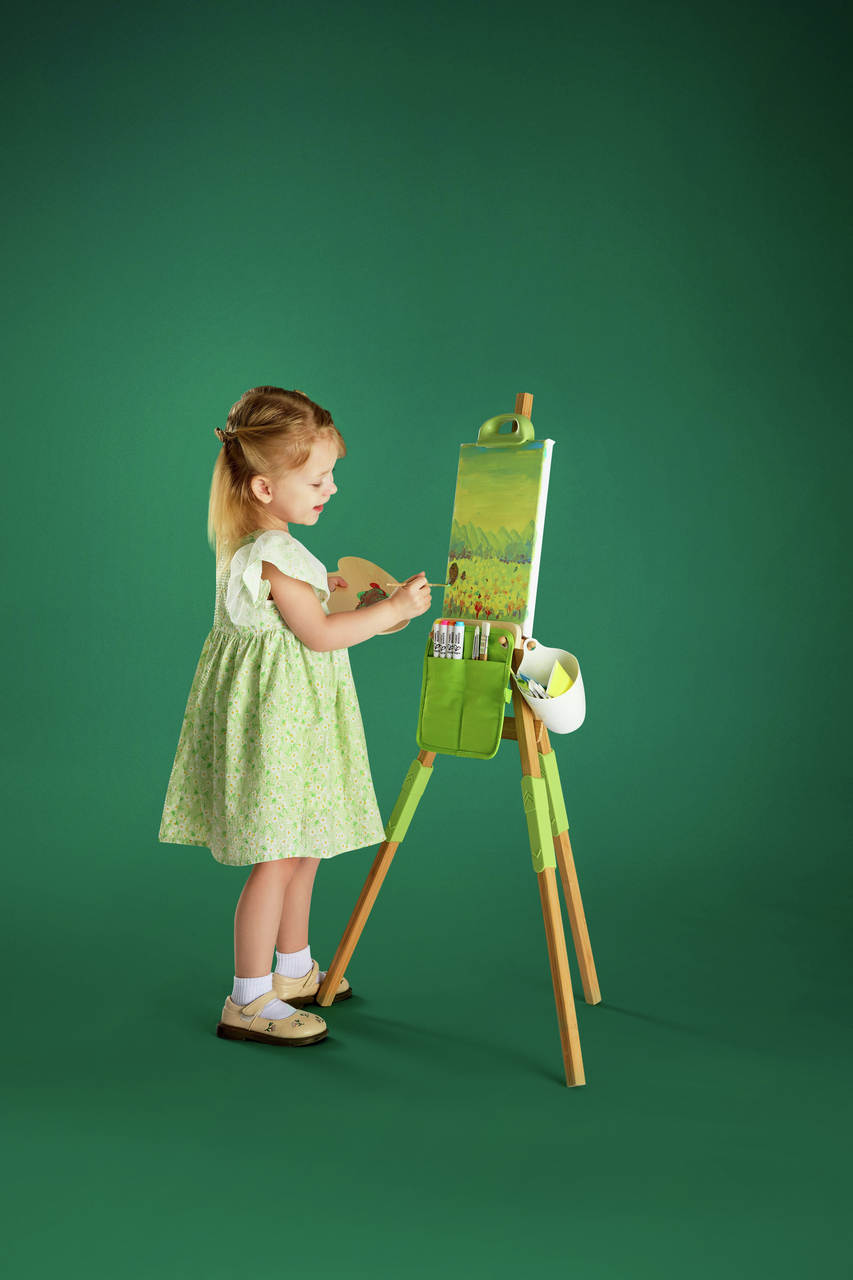 Caballete portátil de bambú