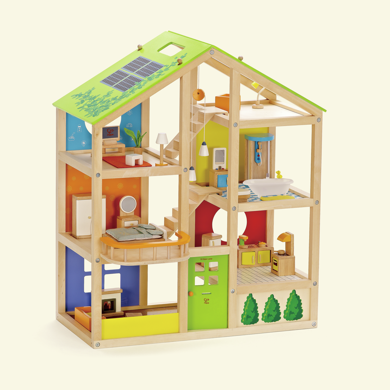 Gran Casa de Muñecas de Madera con Muebles Gran Casa de Muñecas de Madera con Muebles